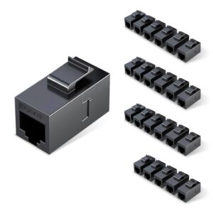 Vention Cat.6 UTP Keystone Jack Coupler 10 Pack Black