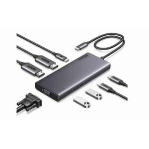 UGREEN 8 in 1  Multifunction Adapter, USB-C to USB3.2 ( 2 Port) + USB-C3.2 ( 2 port) + 4K HDMI ( 2 Port) + VGA + PD port Converter