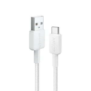 Anker 322 USB-A to USB-C Cable 3ft Braided White