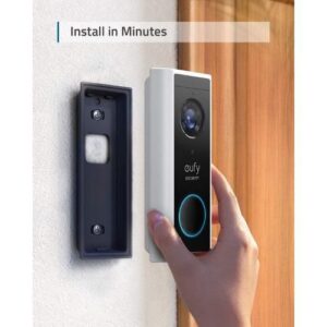 Anker Eufy Video Doorbell 2K Battery-Powered Black+White