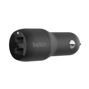 Belkin Boost Charge Dual USB-A Car Charger 24W Black