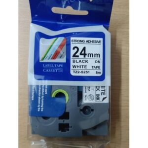 Brother TZ2-251 24MM X 8M Black on white tape