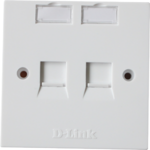 D-Link NFP-0WHI21 Dual Faceplate with Shutter & ID Plate - White