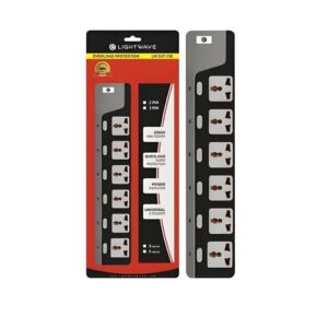 Lightwave 6-Way 3M Surge Protected Extension