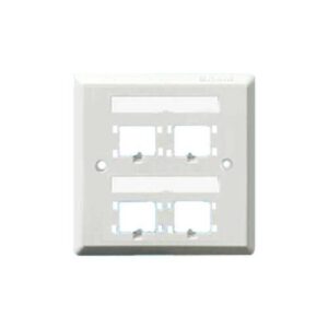 R & M BS Faceplate 86x86, 2x1 port, pure white