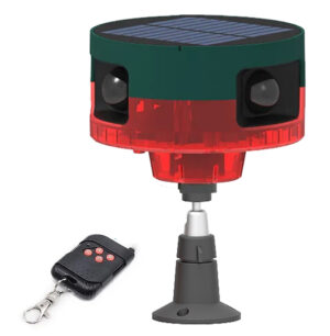 360-Degree Solar-Powered Motion Sensor Alarm with IR Remote