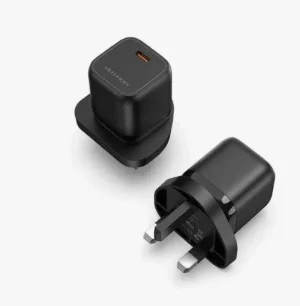 Vention 1-port USB-C GaN Charger(30W) UK-Plug Black