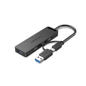 Vention CHTBB 4-Port USB 3.0 Hub with USB-C & USB-A 2-in-1 Interface